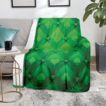 Green Playing Card Suits Pattern Print Blanket