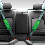 Green Playing Card Suits Pattern Print Car Seat Belt Covers