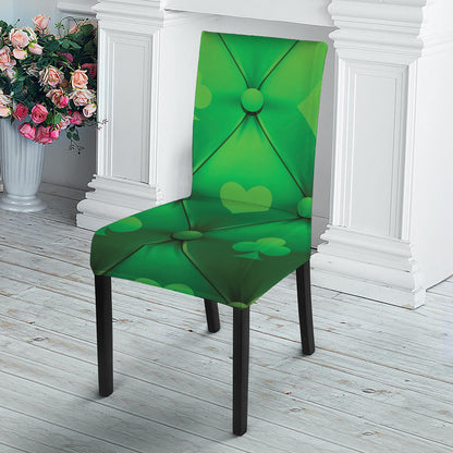 Green Playing Card Suits Pattern Print Dining Chair Slipcover