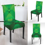 Green Playing Card Suits Pattern Print Dining Chair Slipcover