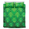 Green Playing Card Suits Pattern Print Duvet Cover Bedding Set