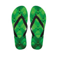 Green Playing Card Suits Pattern Print Flip Flops
