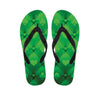 Green Playing Card Suits Pattern Print Flip Flops