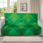 Green Playing Card Suits Pattern Print Futon Protector