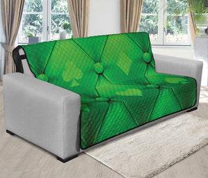 Green Playing Card Suits Pattern Print Futon Protector