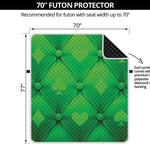 Green Playing Card Suits Pattern Print Futon Protector