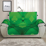 Green Playing Card Suits Pattern Print Half Sofa Protector