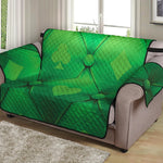 Green Playing Card Suits Pattern Print Loveseat Protector