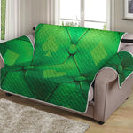 Green Playing Card Suits Pattern Print Loveseat Protector