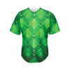 Green Playing Card Suits Pattern Print Men's Baseball Jersey