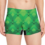 Green Playing Card Suits Pattern Print Men's Boxer Briefs