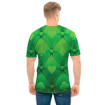 Green Playing Card Suits Pattern Print Men's T-Shirt