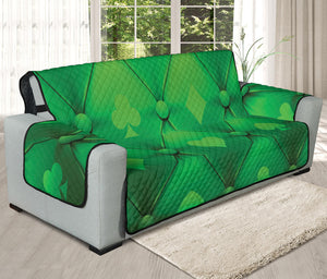 Green Playing Card Suits Pattern Print Oversized Sofa Protector