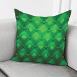 Green Playing Card Suits Pattern Print Pillow Cover