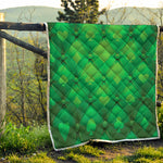 Green Playing Card Suits Pattern Print Quilt