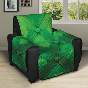 Green Playing Card Suits Pattern Print Recliner Protector