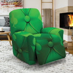 Green Playing Card Suits Pattern Print Recliner Slipcover