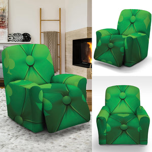 Green Playing Card Suits Pattern Print Recliner Slipcover