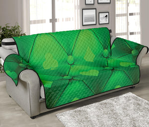 Green Playing Card Suits Pattern Print Sofa Protector