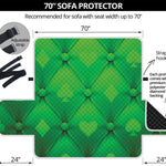 Green Playing Card Suits Pattern Print Sofa Protector