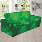 Green Playing Card Suits Pattern Print Sofa Slipcover