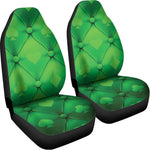 Green Playing Card Suits Pattern Print Universal Fit Car Seat Covers