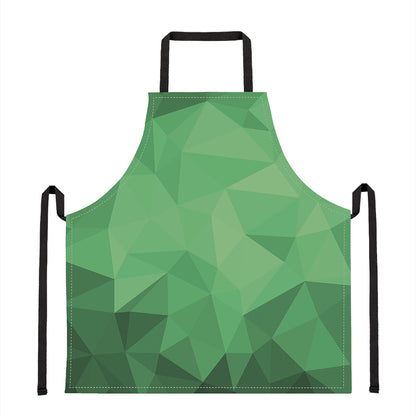Green Polygonal Geometric Print Apron