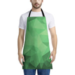 Green Polygonal Geometric Print Apron