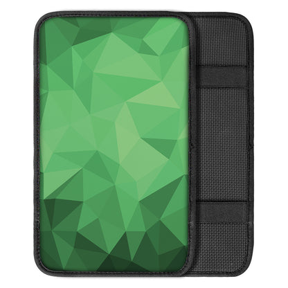 Green Polygonal Geometric Print Car Center Console Cover