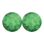 Green Polygonal Geometric Print Car Coasters