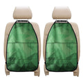 Green Polygonal Geometric Print Car Seat Organizers