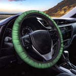 Green Polygonal Geometric Print Car Steering Wheel Cover