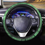 Green Polygonal Geometric Print Car Steering Wheel Cover