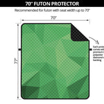 Green Polygonal Geometric Print Futon Protector