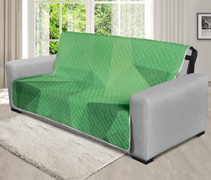 Green Polygonal Geometric Print Futon Protector