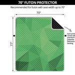 Green Polygonal Geometric Print Futon Protector