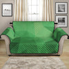 Green Polygonal Geometric Print Loveseat Protector