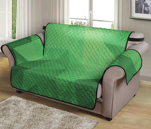 Green Polygonal Geometric Print Loveseat Protector