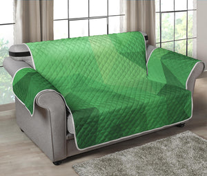 Green Polygonal Geometric Print Loveseat Protector