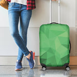 Green Polygonal Geometric Print Luggage Cover