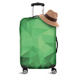 Green Polygonal Geometric Print Luggage Cover