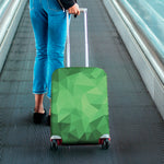 Green Polygonal Geometric Print Luggage Cover