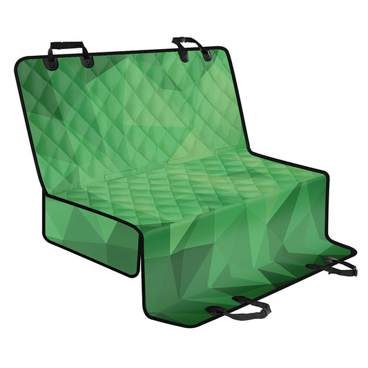 Green Polygonal Geometric Print Pet Car Back Seat Cover