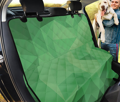 Green Polygonal Geometric Print Pet Car Back Seat Cover