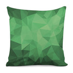 Green Polygonal Geometric Print Pillow Cover