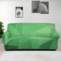 Green Polygonal Geometric Print Sofa Cover