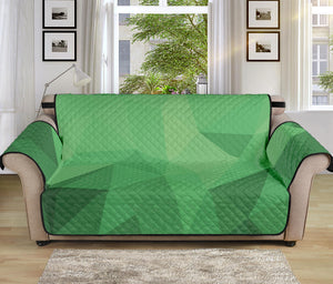 Green Polygonal Geometric Print Sofa Protector