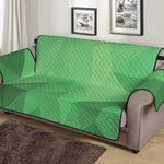 Green Polygonal Geometric Print Sofa Protector