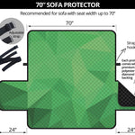 Green Polygonal Geometric Print Sofa Protector