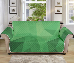 Green Polygonal Geometric Print Sofa Protector